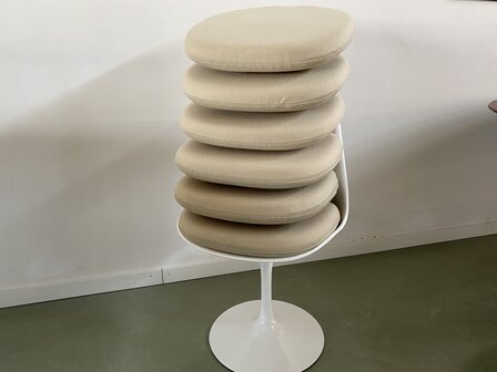 6x Vervangend Kussen voor Tulip chair - Beige