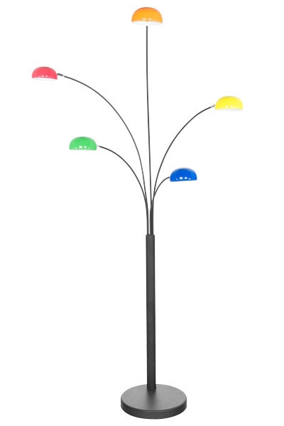 gracht Ontaarden Mysterie Gekleurde design vloerlamp met 5 verschillende bollen - Eigenwijs Design -  Saarinen Tulip specialist in ovale- en ronde eettafels
