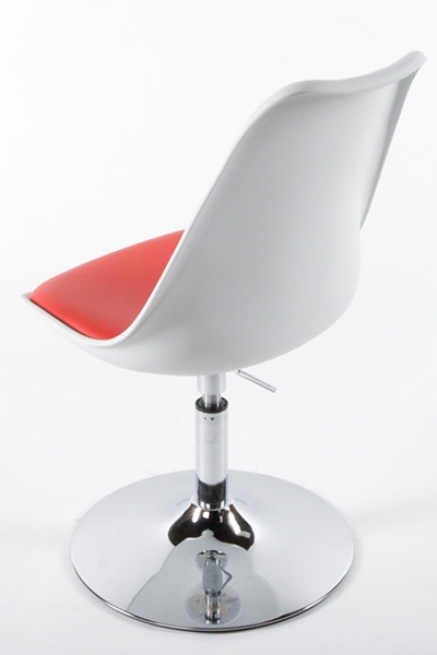 Toerist Glad schermutseling Retro design stoel draaibaar, Wit/Rood - Eigenwijs Design - Saarinen Tulip  specialist in ovale- en ronde eettafels
