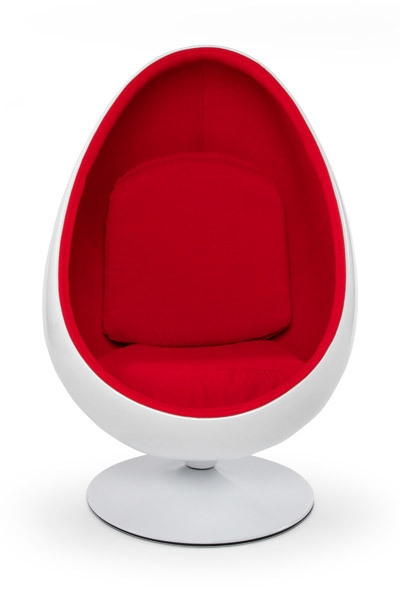 huichelarij blik Regenjas Design cocoon chair, Wit/Rood - Eigenwijs Design - Saarinen Tulip  specialist in ovale- en ronde eettafels